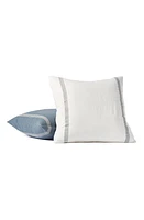 Coyuchi Sonoma Organic Cotton Pillow Sham in Soft White W/Shadow Stripe at Nordstrom, Size Euro