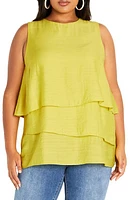 City Chic Briella Tiered Sleeveless Top at