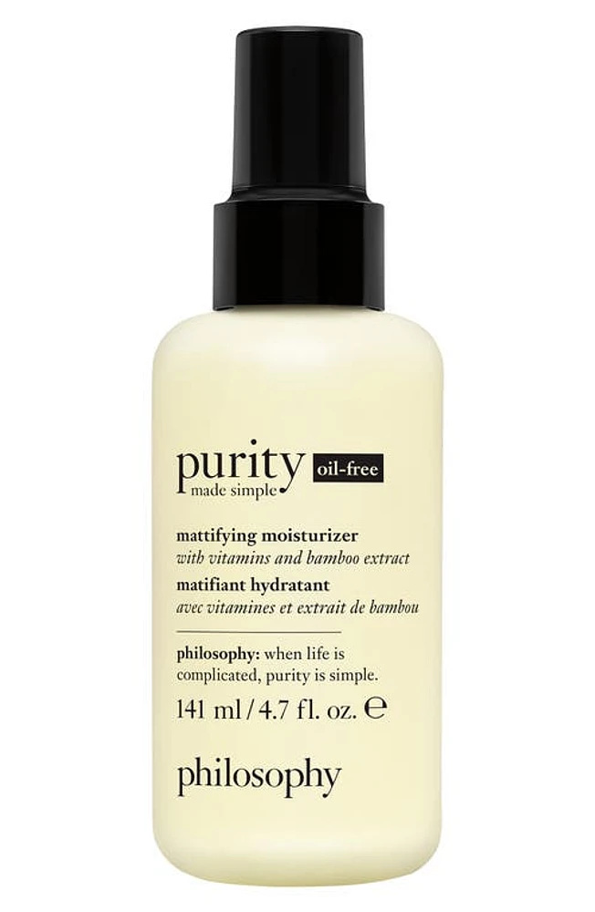 philosophy purity made simply mattifying moisturizer at Nordstrom, Size 4.7 Oz