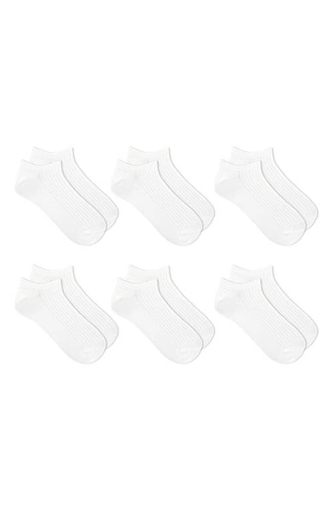 K Bell Socks 6-Pack Assorted No-Show Socks in White at Nordstrom, Size 9