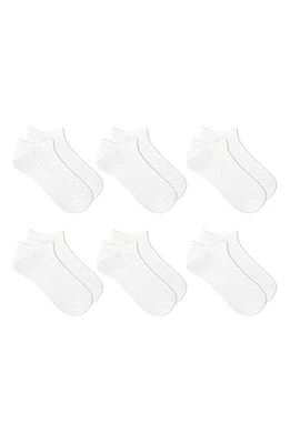 K Bell Socks 6-Pack Assorted No-Show Socks in White at Nordstrom, Size 9