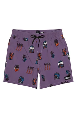 Billabong Turn the Tide Layback Swim Trunks Purple Haze at Nordstrom,