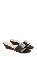 AGL Wenda Crystal Wedge Slide Sandal Nero at Nordstrom,