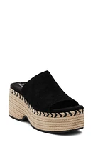 TOMS Lailam Espadrille Platform Slide Sandal Black at Nordstrom,