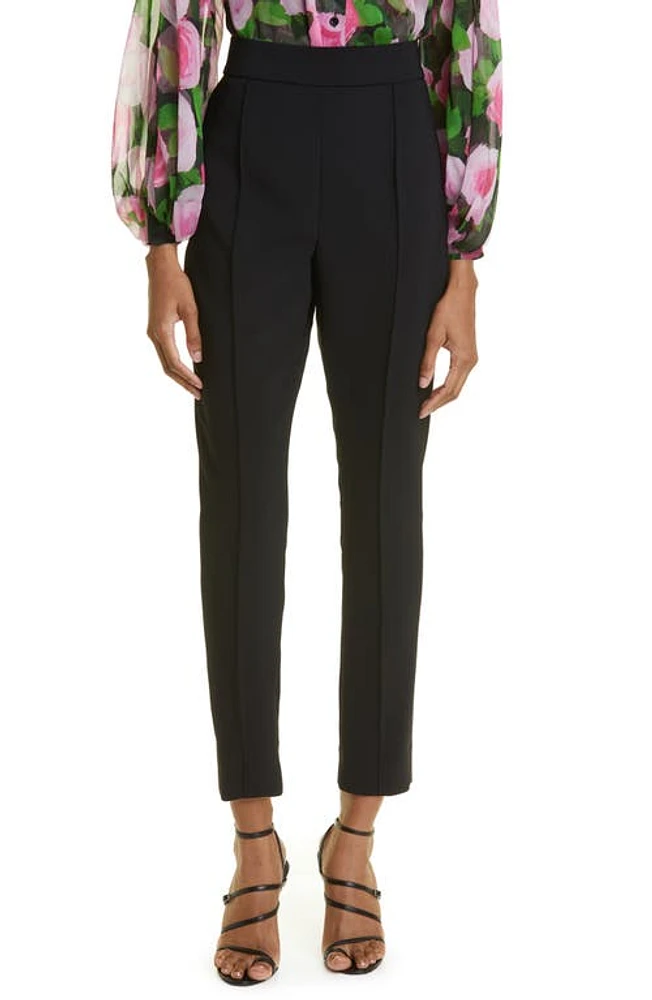 Carolina Herrera High Waist Skinny Ankle Pants Black at Nordstrom,