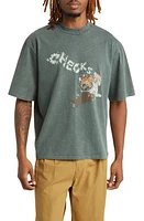 CHECKS Campfire Graphic T-Shirt in Deep Olive at Nordstrom, Size Small