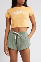 Rip Curl Floral Logo Cotton Graphic T-Shirt Orange at Nordstrom,