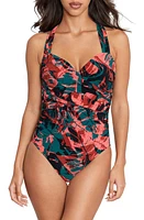 Magicsuit Livin' Nico Ruched One-Piece Swimsuit Black at Nordstrom,