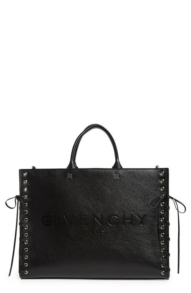 Givenchy Medium G-Tote Corset Leather Tote in Black at Nordstrom