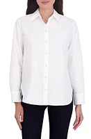 Foxcroft Meghan Solid Cotton Button-Up Shirt at Nordstrom,