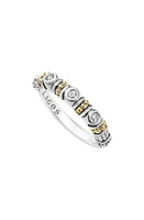 LAGOS Three Diamond Stacking Ring in Silver/Gold at Nordstrom, Size 7