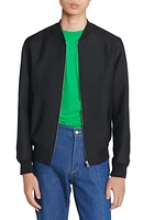 sandro New Teddy Wool Blend Jacket in Marine at Nordstrom, Size X-Small