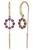 Bony Levy 14K Gold Amethyst Threader Earrings in 14K Yellow Gold at Nordstrom