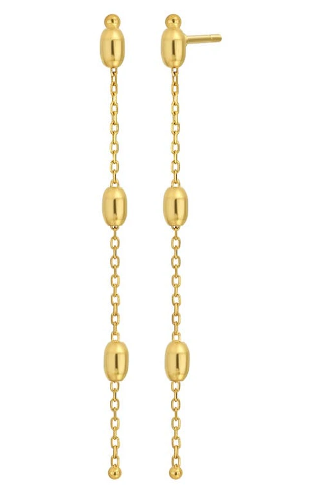 Bony Levy 14K Gold Bead Station Drop Earrings in 14K Yellow Gold at Nordstrom