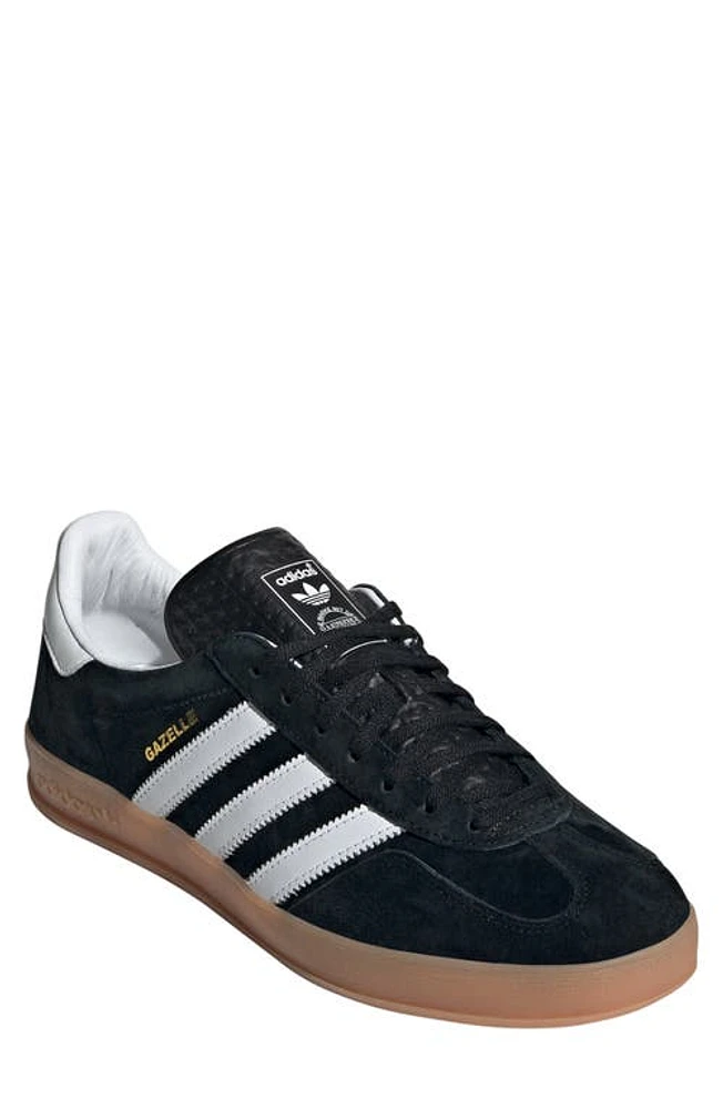 adidas Gazelle Sneaker in Black/White/Black at Nordstrom, Size 10