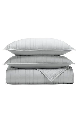 Boll & Branch Signature Stripe Organic Cotton Quilt & Sham Set in Shore at Nordstrom