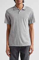 John Elliott Heathered Cotton & Cashmere Polo Grey at Nordstrom,