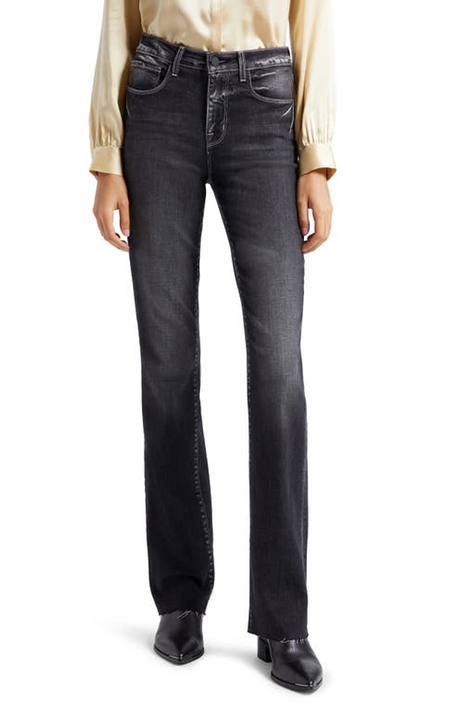 L'AGENCE Ruth High Waist Raw Hem Straight Leg Jeans Volta at Nordstrom,