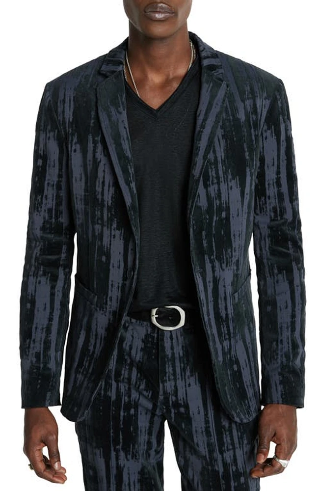 John Varvatos Slim Fit Burnout Velveteen Jacket in Thistle at Nordstrom, Size 38 Us