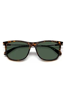 Polaroid 55mm Polarized Rectangular Sunglasses in Havana/Green Polarized at Nordstrom