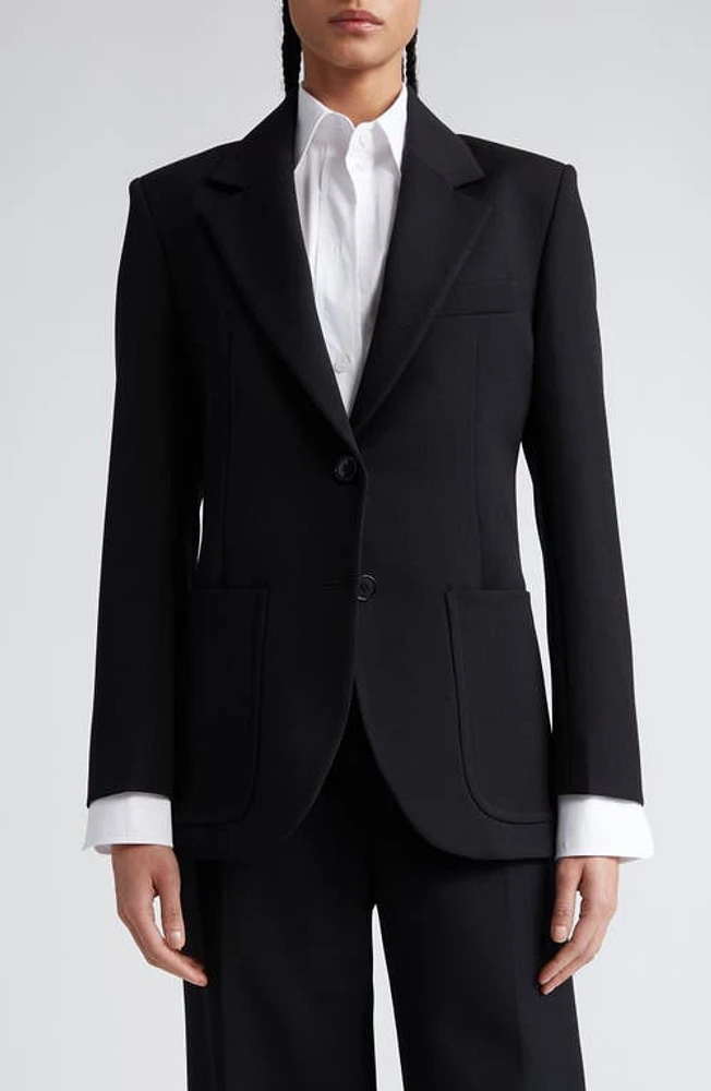 Victoria Beckham Patch Pocket Twill Blazer Black at Nordstrom, Us