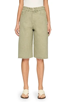 DL1961 Lucila High Waist Cutoff Bermuda Denim Shorts Alpine Green Vintage at Nordstrom,