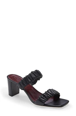 STAUD Frankie Ruched Slide Sandal in Black at Nordstrom, Size 12Us