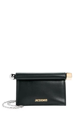 Jacquemus La Petite Pochette Rond Carré Clutch in Black 990 at Nordstrom