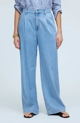 Madewell The Harlow High Waist Wide Leg Jeans Benicia Wash at Nordstrom,