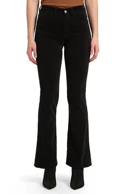 Mavi Jeans Maria High Waist Velveteen Flare Pants Black Velvet at Nordstrom, X