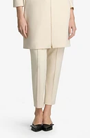 St. John Collection Stretch Crepe Tapered Ankle Pants Ecru at Nordstrom,