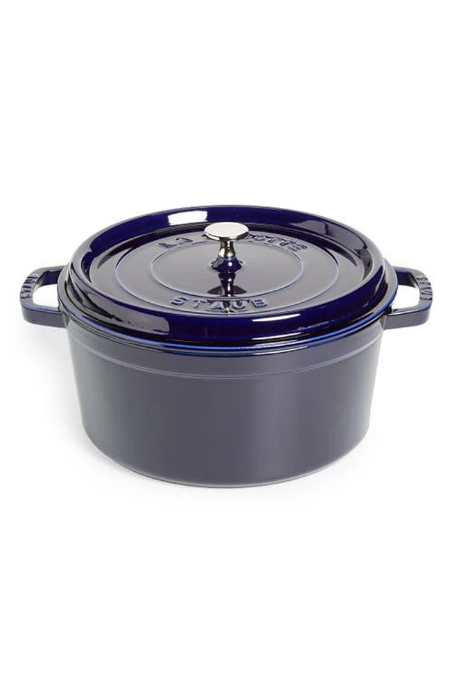 Staub -Quart Enameled Cast Iron Dutch Oven in Dark Blue at Nordstrom