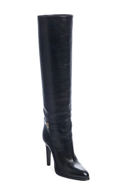 Saint Laurent Diane Knee High Boot Black at Nordstrom,