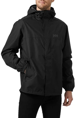 Helly Hansen Vancouver Hooded Rain Jacket Black at Nordstrom,