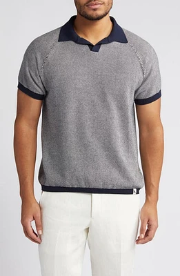 PEREGRINE Lynton Johnny Collar Polo Navy at Nordstrom,