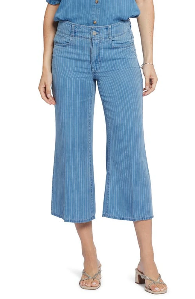 NYDJ Brigitte High Waist Capri Wide Leg Jeans Light Marine at Nordstrom,