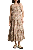 Nom Maternity Emma Maternity/Nursing Midi Sundress Warm Floral at Nordstrom,