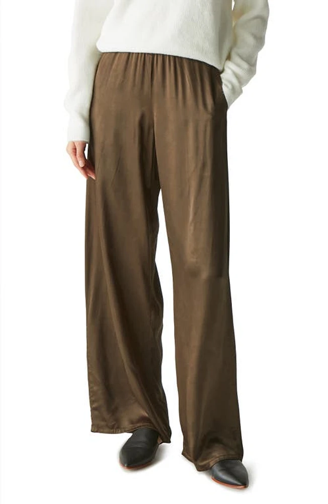 Michael Stars Cyrus Wide Leg Satin Pants Dolma at Nordstrom,