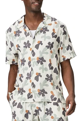 PAIGE Landon Short Sleeve Button-Up Shirt Spring Breeze at Nordstrom,