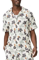 PAIGE Landon Short Sleeve Button-Up Shirt Spring Breeze at Nordstrom,