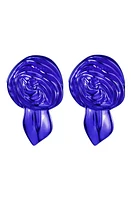 Sterling King Rosette Stud Earrings in Blue at Nordstrom