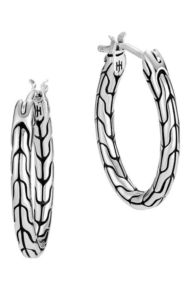 John Hardy Classic Chain Medium Sterling Silver Hoop Earrings at Nordstrom