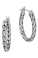 John Hardy Classic Chain Medium Sterling Silver Hoop Earrings at Nordstrom