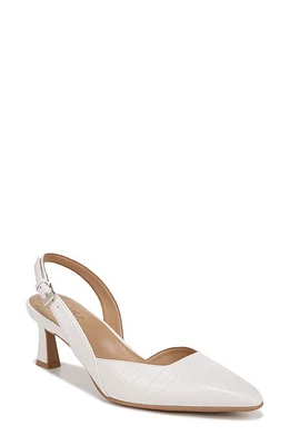 Naturalizer Dalary Slingback Pump - Wide Width Available Warm White Faux Leather at Nordstrom,