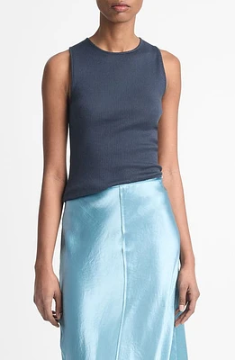 Vince Sleeveless Cotton Rib Shell at Nordstrom,