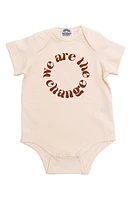 POLISHED PRINTS We Are The Change Organic Cotton Bodysuit Natural at Nordstrom, Us