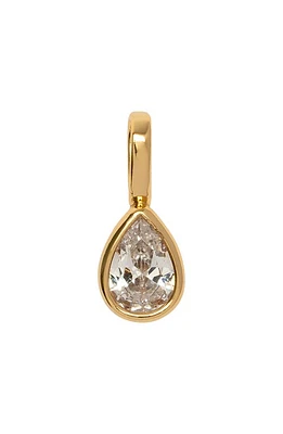 MADE BY MARY Pear Cubic Zirconia Charm Pendant in Gold at Nordstrom