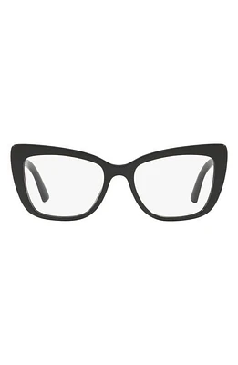 Dolce & Gabbana 53mm Cat Eye Optical Glasses in Black at Nordstrom