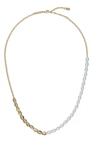 Ted Baker London Ilenie Imitation Pearl Necklace in Gold Tone/Pearl at Nordstrom