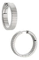 Nadri Sunlight Hoop Earrings in Rhodium at Nordstrom